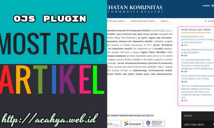 Menampilkan Sidebar Most Read Article OJS 3